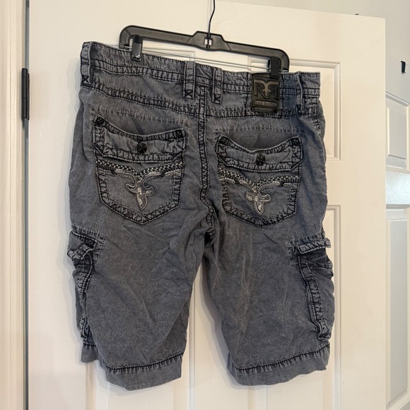 Rock Revival Other - Men's True Religion Classic Fit Shorts sz 38 x‎ 23 Washed & Worn Gray Studded